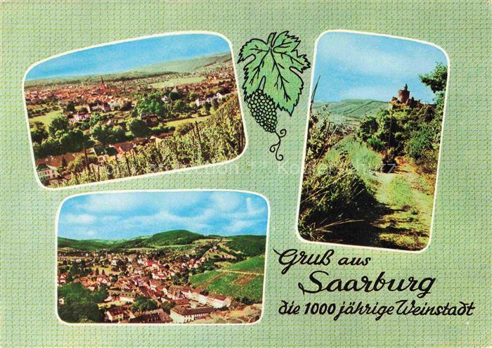 Saarburg Saar Rheinland-Pfalz Panorama 1000jaehrige Weinstadt Burg