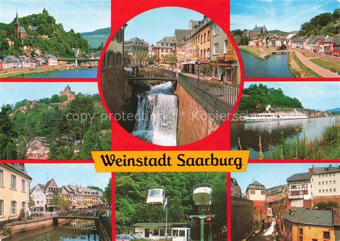 Saarburg Saar Rheinland-Pfalz Motive Altstadt Wasserfall Historische Gebaeude im