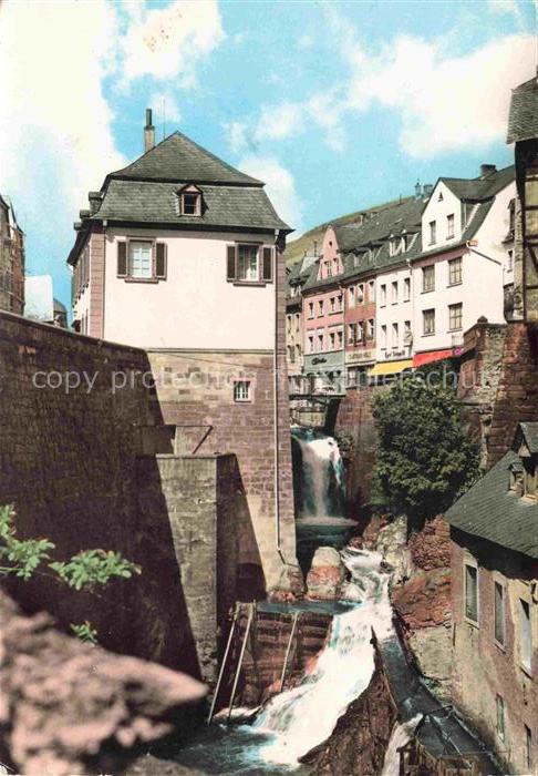 Saarburg Saar Rheinland-Pfalz Motiv Stadtzentrum mit Wasserfall