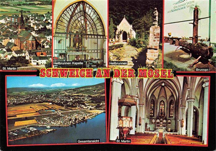 Schweich Mosel St. Martin Kirche Innenansicht Heilbrunnen-Kapelle Brunnen Luftau