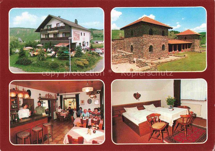 Mehring Mosel Gasthof Weinstube Pension zur Roemervilla Gastraum Fremdenzimmer