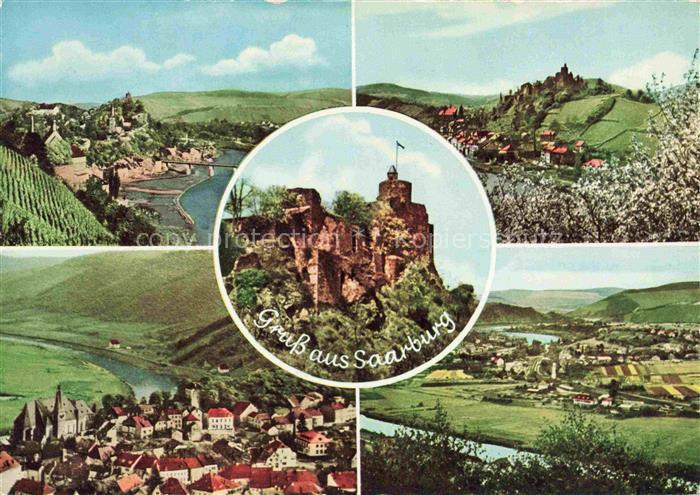 Saarburg Saar Rheinland-Pfalz Panorama 1000jaehrige Stadt Luftkurort Burgruine