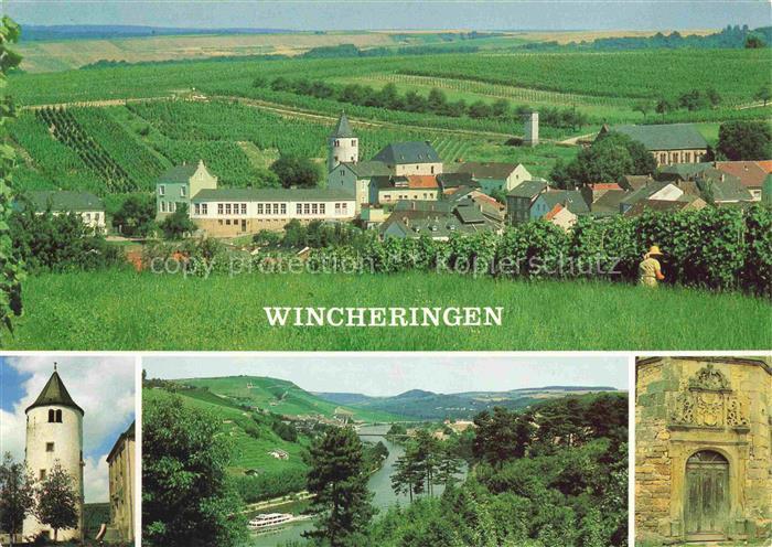 Wincheringen Trier-Saarburg Rheinland-Pfalz Panorama Weinort Mosel Warsbergturm