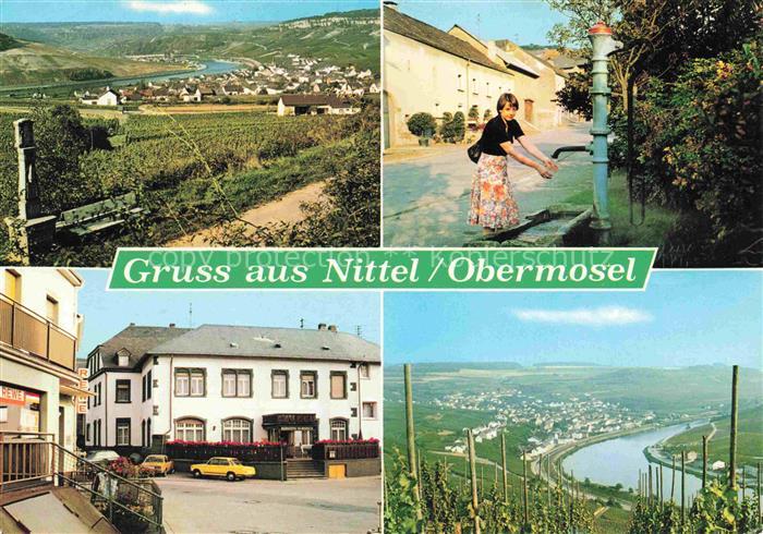Nittel Trier-Saarburg Rheinland-Pfalz Panorama Brunnen Ortszentrum Kurhotel Wein