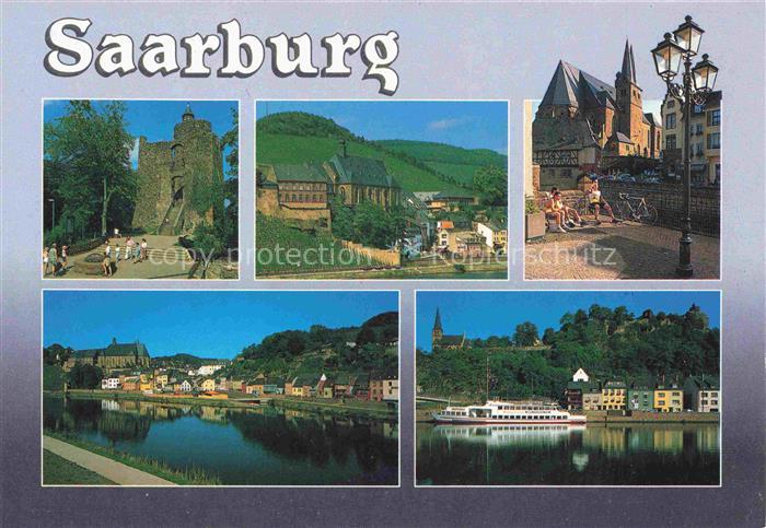 Saarburg Saar Rheinland-Pfalz Burganlage Stadtzentrum Partie an der Saar Fahrgas