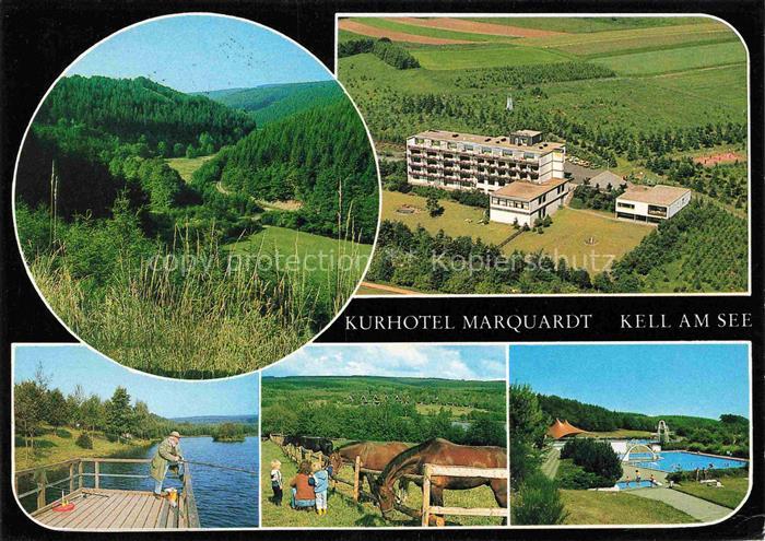 Kell See Trier Hochwald Rheinland-Pfalz Kurhotel Marquardt Luftfoto Landschaftsp
