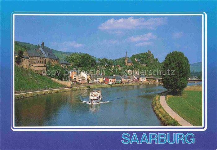 Saarburg Saar Rheinland-Pfalz Partie an der Saar Fahrgastschiff