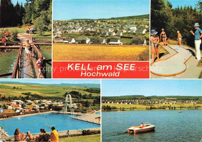 Kell See Trier Hochwald Rheinland-Pfalz Teilansichten Ferienanlage Freibad Bades