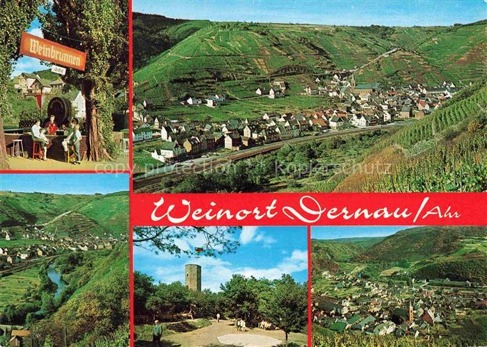 Dernau Ahr Ahrweiler Rheinland-Pfalz Panorama Weinort im Ahrtal Weinbrunnen Krau