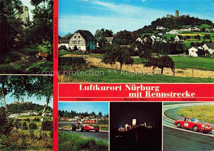 Nuerburg Eifel Adenau Rheinland-Pfalz Teilansichten Luftkurort mit Rennstrecke