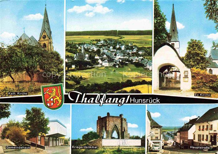 Thalfang Panorama Kirche Gemeindehaus Kriegerdenkmal Hauptstrasse