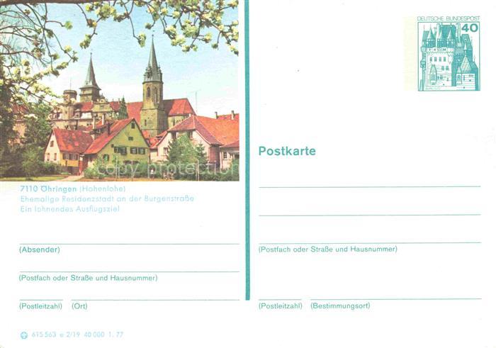 oehringen  Hohenlohe Ehemalige Residenzstadt an der Burgenstrasse
