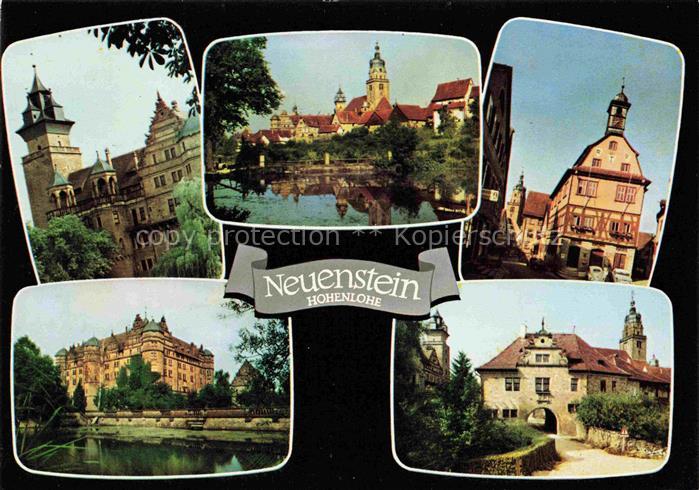 Neuenstein Wuerttemberg Motive Stadtzentrum Kirche Schloss Altstadt