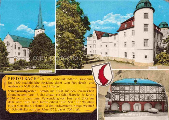 Pfedelbach Kirche Schloss Innenhof Historie