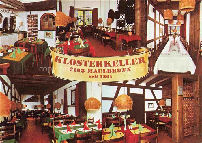 Maulbronn Klosterkeller mit Fauststube Restaurant