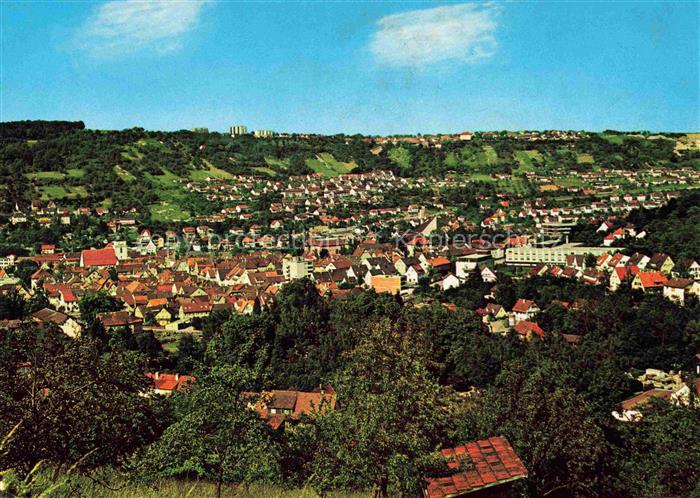 Kuenzelsau Panorama Blick vom Holderrain mit Garnberg