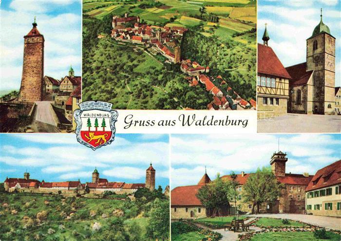 Waldenburg  Sachsen Panorama Motive Ortszentrum Lachnerturm Kirche Luftaufnahme