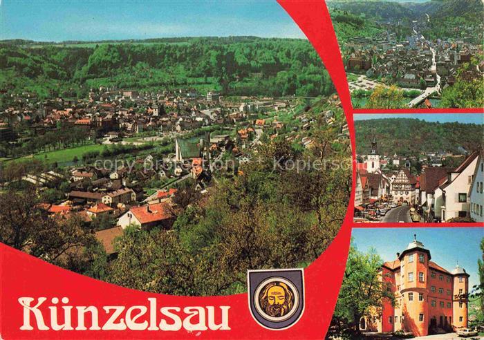 Kuenzelsau Panorama Hauptstrasse Schloss