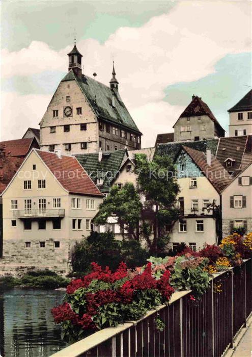 Besigheim Blick von der Enzbruecke Altstadt