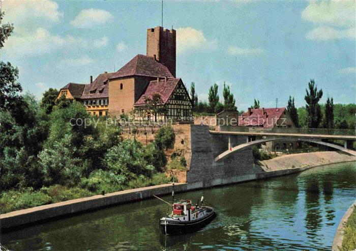 Lauffen  Neckar Heilbronn BW Rathaus ehemalige Pfalzgrafenburg Partie am Neckar