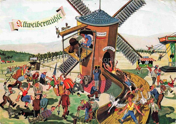 Cleebronn Altweibermuehle Tripsdrill Ausflugsort Kuenstlerkarte