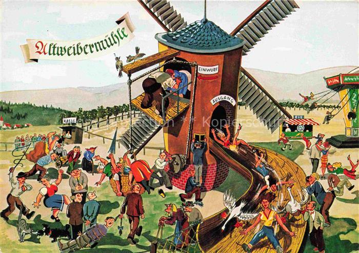 Cleebronn Altweibermuehle Tripsdrill Ausflugsort Kuenstlerkarte