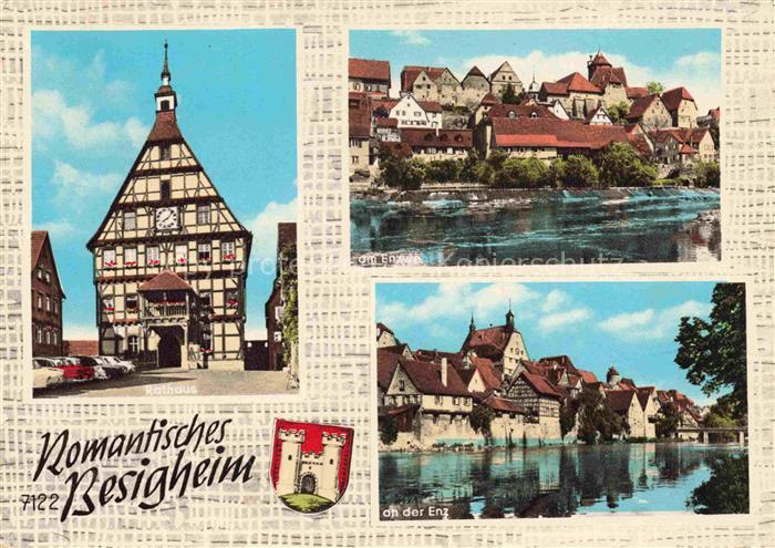 Besigheim Neckar Rathaus Partie an der Enz