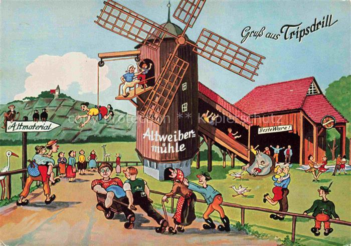Cleebronn Altweibermuehle Tripsdrill Ausflugsort Kuenstlerkarte