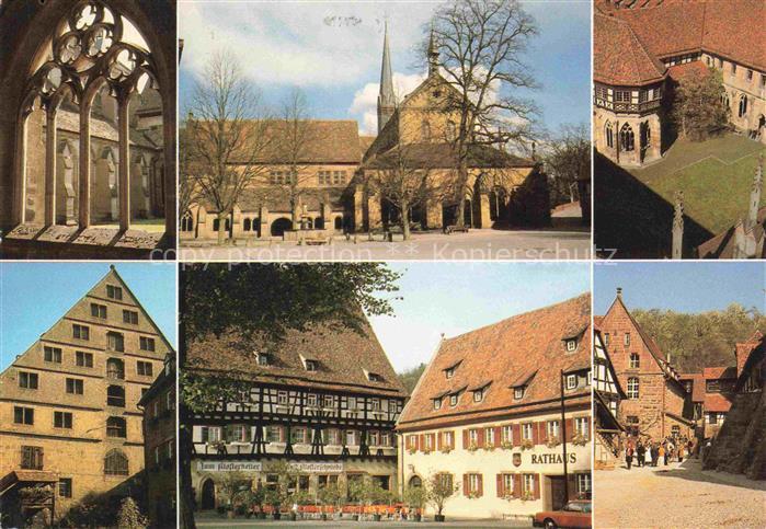 Maulbronn Kloster ehemaliges Zisterzienserkloster Alte Fachwerkhaeuser Rathaus K