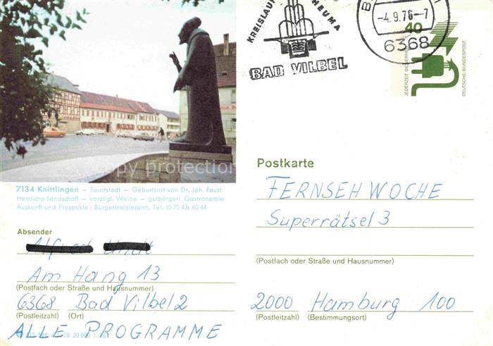 Knittlingen Enzkreis BW Faustdenkmal Stadtzentrum