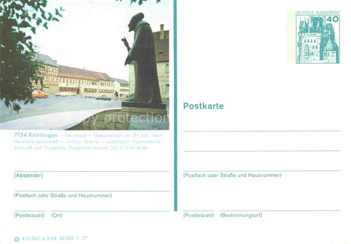 Knittlingen Enzkreis BW Stadtzentrum Faustdenkmal