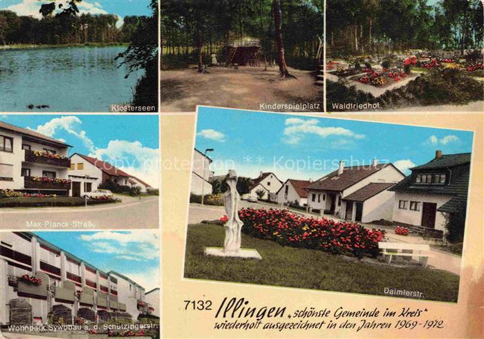 Illingen Enzkreis BW Klosterseen Kinderspielplatz Waldfriedhof Strassenpartien W