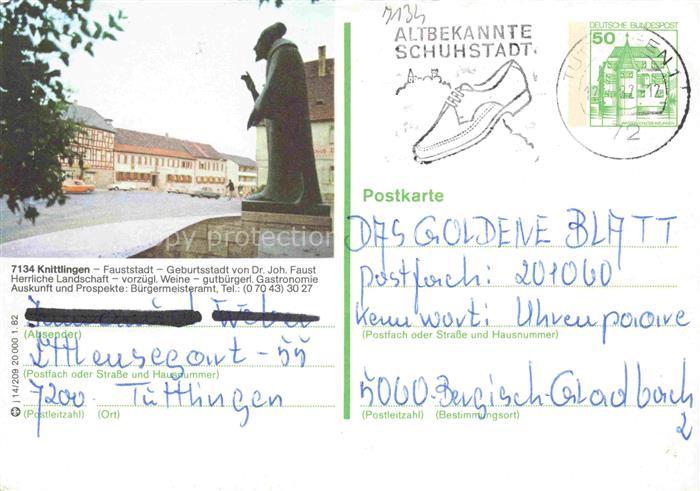 Knittlingen Enzkreis BW Stadtzentrum Faustdenkmal