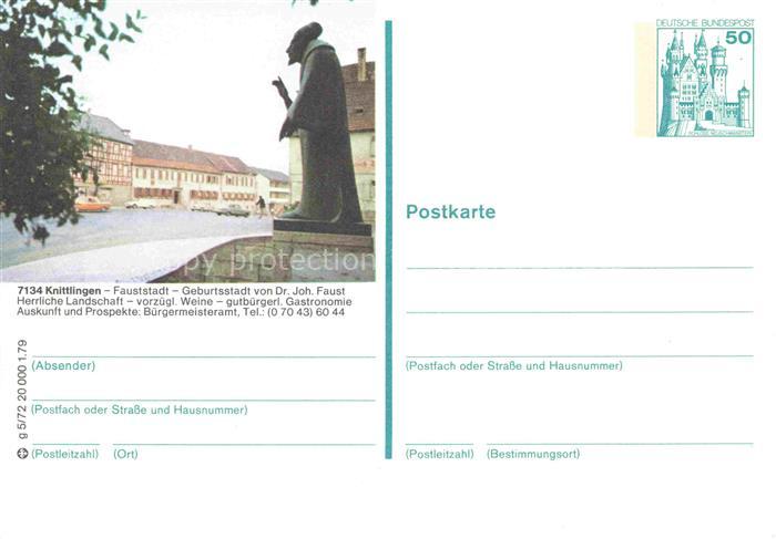 Knittlingen Enzkreis BW Motiv Stadtzentrum mit Faustdenkmal