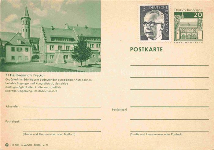 HEILBRONN Neckar Stadtzentrum Deutschordenshof