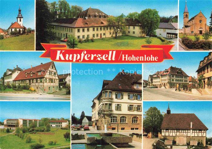 Kupferzell Teilansichten Kirche Ortszentrum