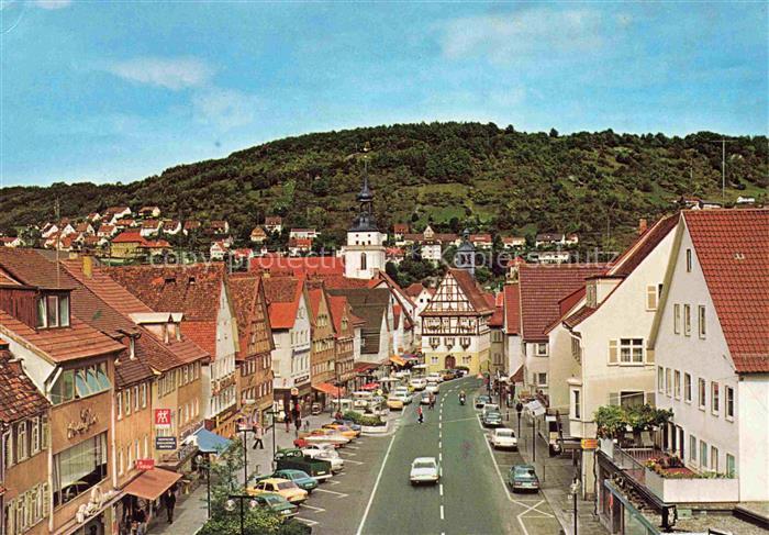 Kuenzelsau Hauptstrasse Rathaus Kirche