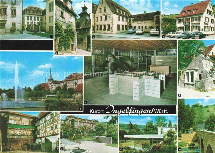 Ingelfingen Rathaus Schloss Tuermle Hotel Weinstueble Wasserspiele Kurpark Brunn