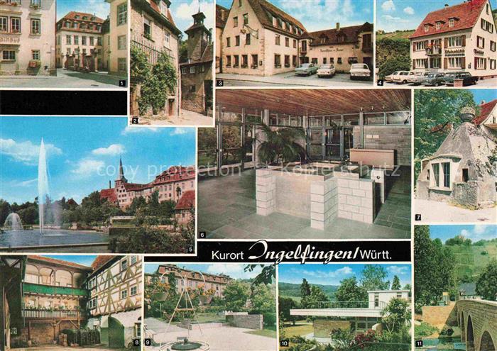 Ingelfingen Rathaus Schloss Tuermle Kurgasthaus Weinhaus Wasserspiele Kurpark Br