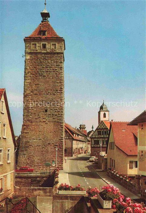 Waldenburg Hohenlohekreis BW Stadtturm Hauptstrasse
