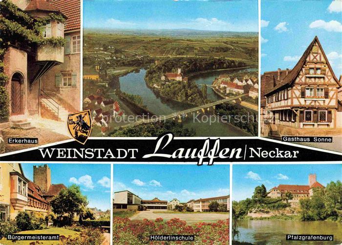 Lauffen Neckar Heilbronn BW Erkerhaus Gasthaus Buergermeisteramt Hoelderlinschu