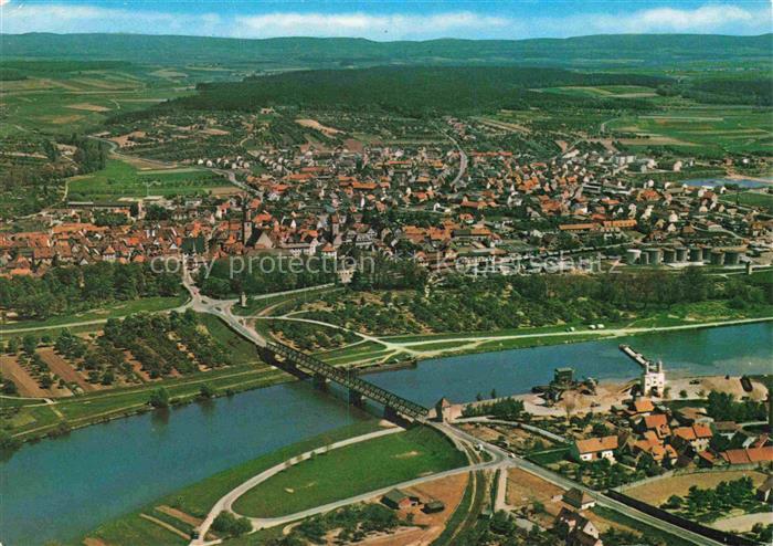 Volkach Fliegeraufnahme mit Mainschleife