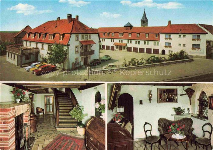 Biebelried Hotel Leicht Treppenaufgang Gastraum