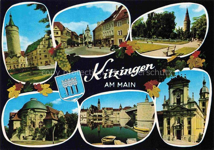 Kitzingen Main Falterturm Marktplatz Park Ev Kirche Mainpromenade Mainpartie