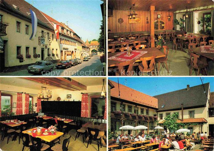 Prichsenstadt Gasthof Zum Storch Gastraeume Freiterrasse