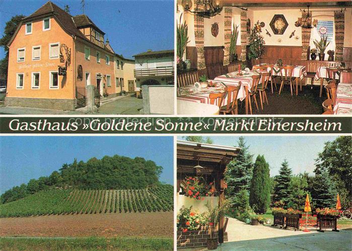 Markt Einersheim Gasthaus Goldene Sonne Gastraum Park