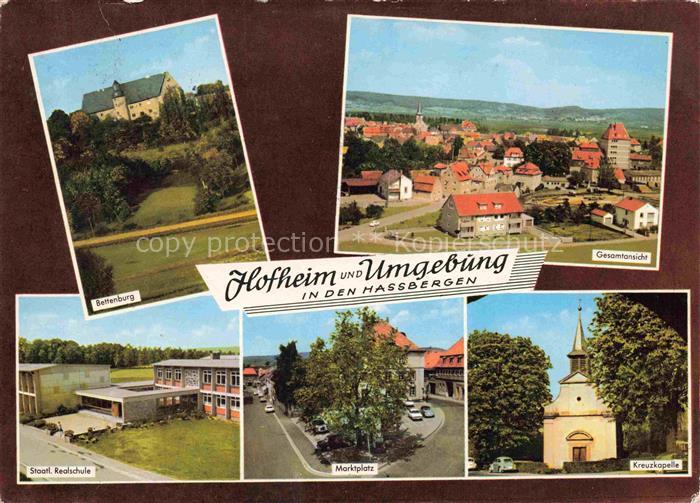 Hofheim Unterfranken Hassberge Bayern Bettenburg Panorama Realschule Marktplatz