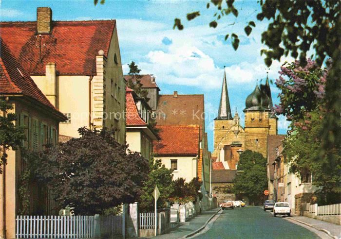 Gerolzhofen Blick auf Eulenturm und Pfarrkirche