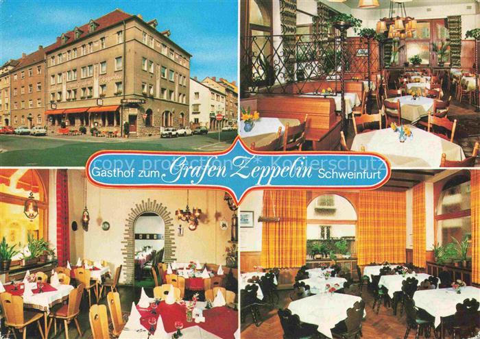 SCHWEINFURT Main Gasthof zum Grafen Zeppelin Gastraeume