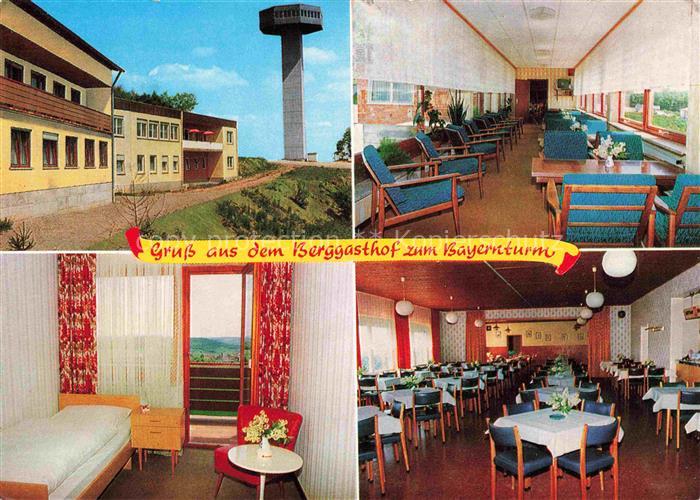Zimmerau Rhoen-Grabfeld Berggasthof zum Bayernturm Gastraeume Zimmer